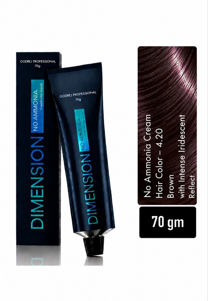 Dimension Hair Colour RED, MAHOGANY IRIDISCENT REFLECTS 70G (shades no.- 4.20, 4.26, 4.56, 5.62, 6.62, 6.52) (4.20 (Brown with Intense Iridescent Reflect))