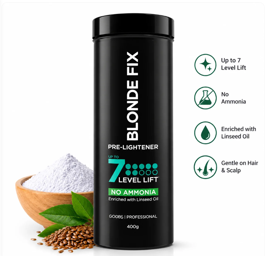 Godrej Professional Blonde Fix Pre-Lightener Upto 7 Level Lift | Enriched with Linseed Oil | NO AMMONIA