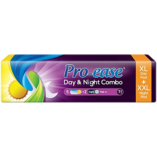 Pro-Ease Day & Night Combo Sanitary Pads - XL, 7 pcs