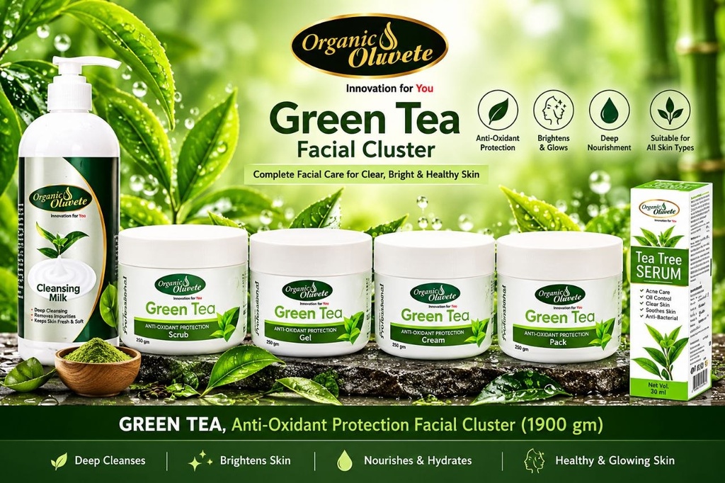 Organic Olivete Green Tea Facial Cluster 1900gm