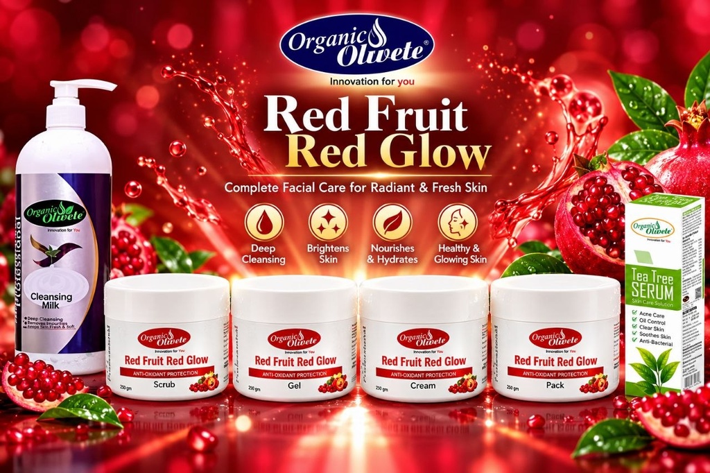Organic Olivete Red Fruit Red Glow Facial Kit 1900gm