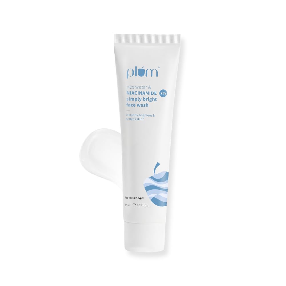 Plum Rice water & NIACINAMIDE 2% slmply bright face wash 15ml