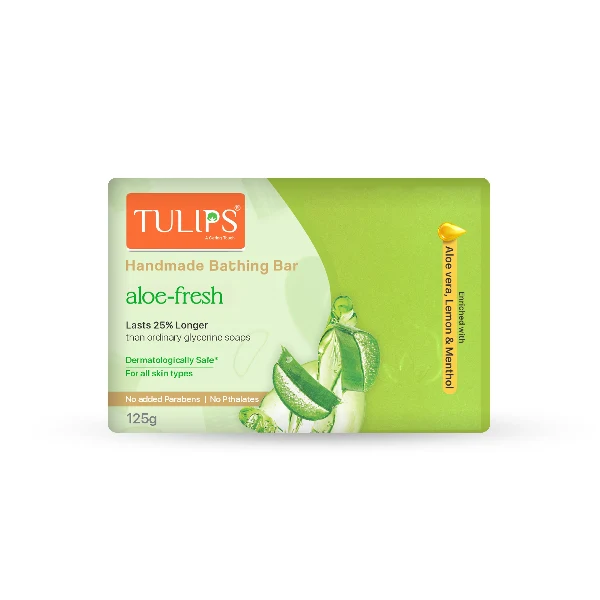 Tulips Handmade Bathing Bar – Aloe Fresh (125g)