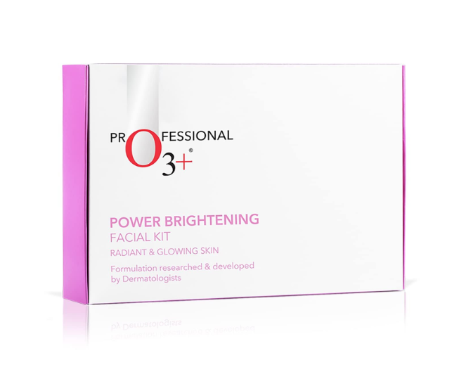 O3+ Power Brightening Facial Kit For Radiant and Glowing Skin,123gm+40ml
