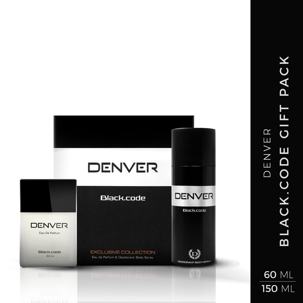 Denver Black Code Gift Pack Set - Deodorant 150Ml + Perfume 60Ml