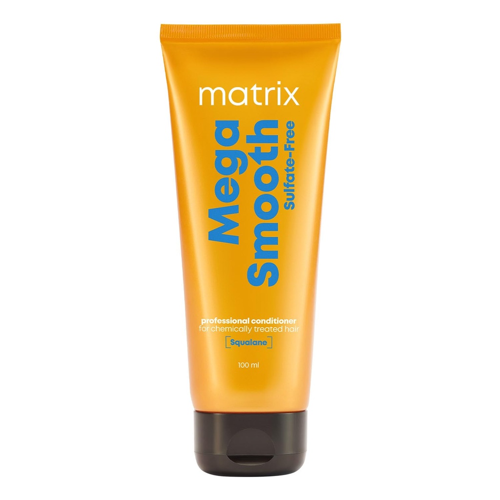 Matrix Professional Mega Smooth Sulfate-free Conditioner with Squalane and Bonding Blend for Gentle Care and Bond Repair | Smoothens Hair | Safe for Chemically Treated Hair | 100ml