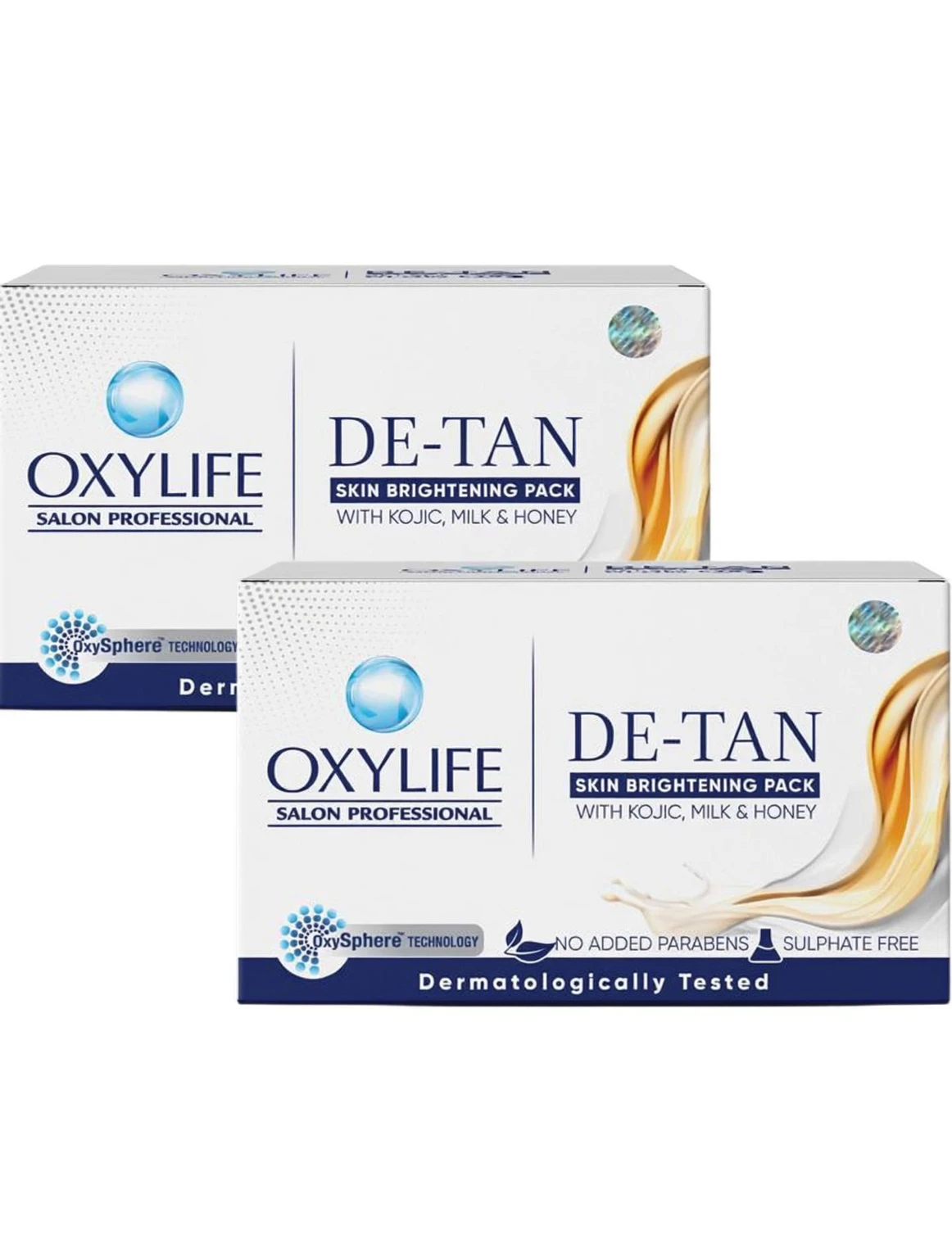 Oxylife Salon Professional Tan Removal Cream - 12g x 8 | Kojic Acid, Milk & Honey 96 g (2 x 48 g)